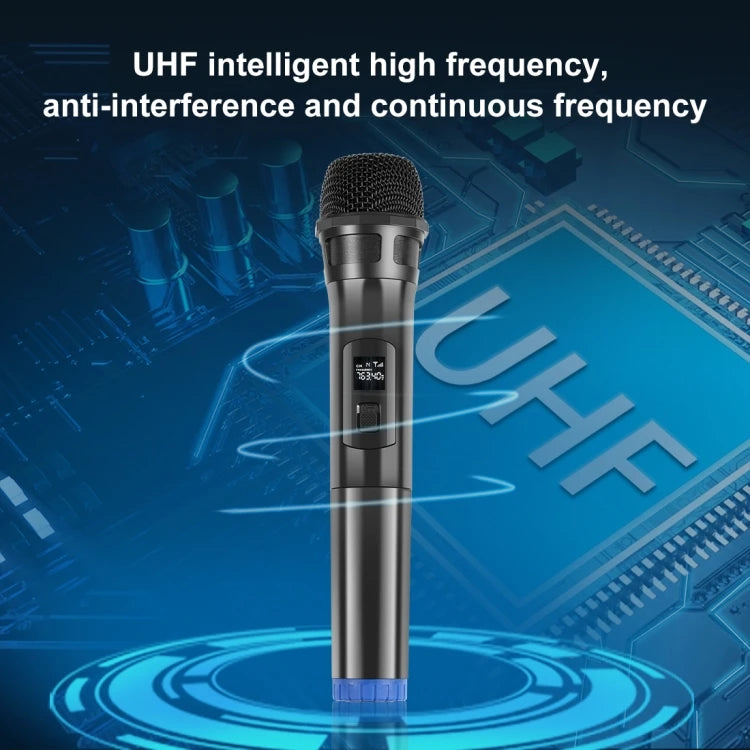 PULUZ Professional UHF Rechargeable Dynamic Wireless Microphone with LED Display