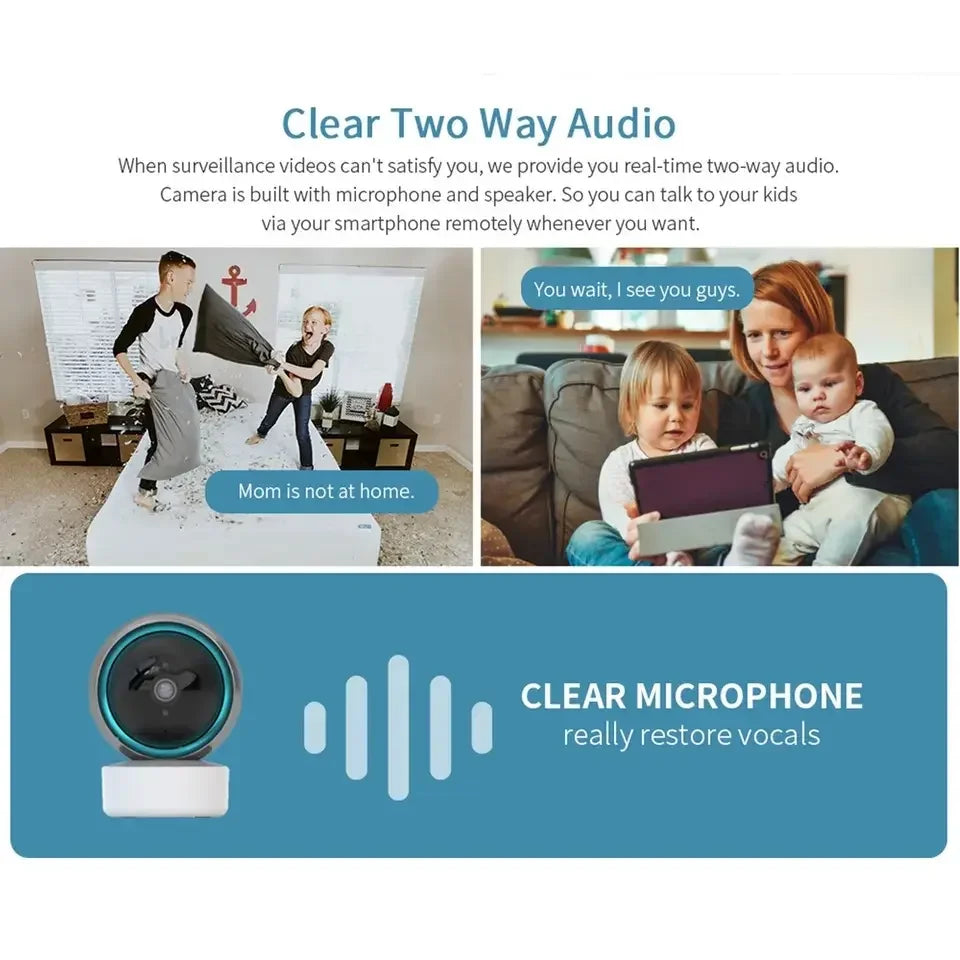 Sunisee 1080P Wireless Network Baby Camera Indoor Security Home 2mp Two Way Audio Easy Installation Wifi Ptz Mini Cameras