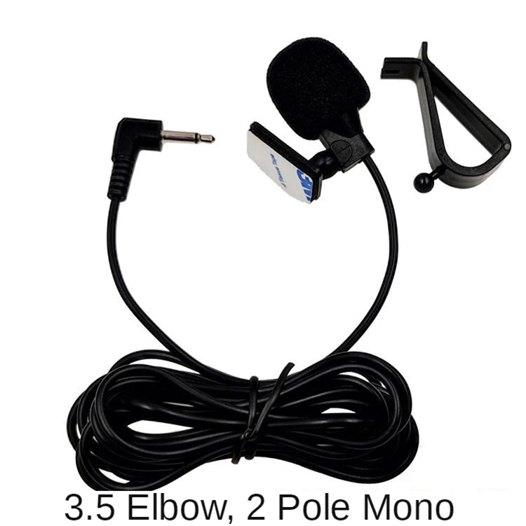Car Microphone Audio Navigation Wired Clip External Wires Auto Mics Radio 3m Long Mic Stereo 3.5mm Mono 2.5mm SM Lotus Jack Plug
