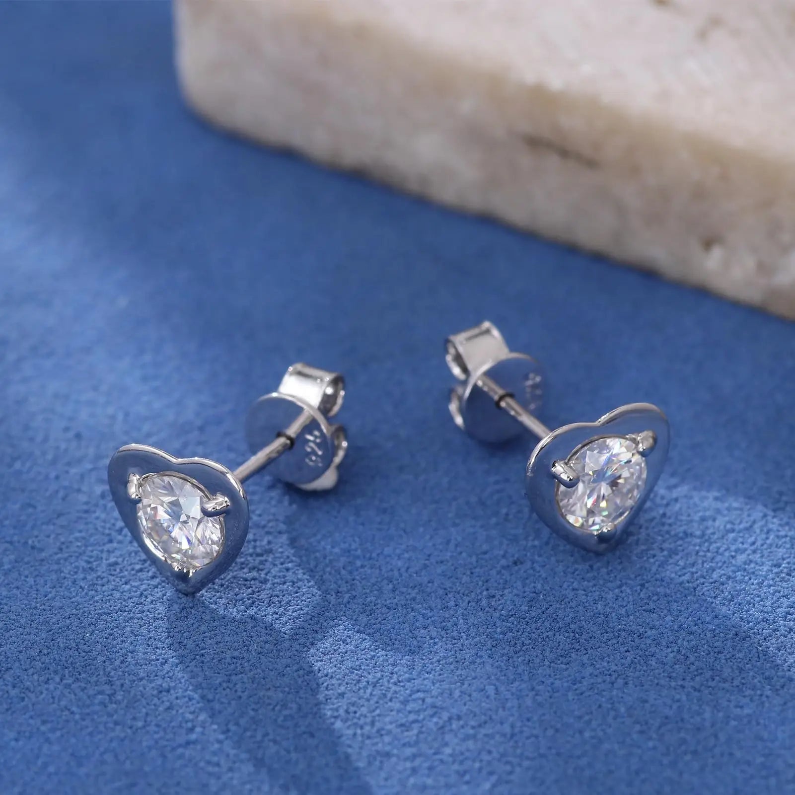 5mm D Color VVS1 Clarity Brilliant 0.5ct Moissanite  Earrings Stud 925 Silver Diamond Earrings Fine Jewelry Custom Wholesale