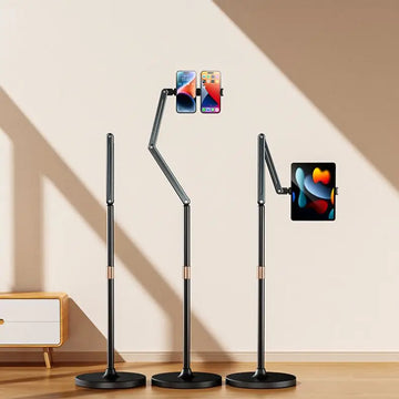 360-Degree Adjustable Universal Desk Holder Mechanical Phone Tablet Stand with Height Adjustable Metal Compatible All Devices