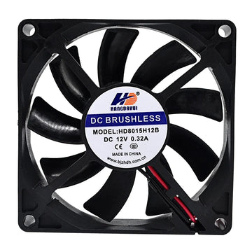 HDH Factory Wholesale 8015 DC 12V 24V Electric Cooling Axial Fan 80x80x15mm Brushless Silent Fan for Air Purifiers 80mm Cooling