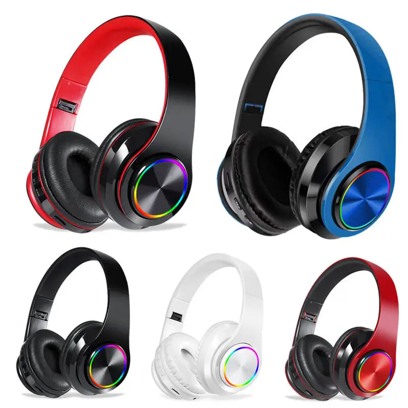 Hi-Fi Stereo B39 Dynamic Gaming Headphone ANC/ENC Over-Ear Headphone with LED Light Wireless Headset Wholesale Colorful Earphone