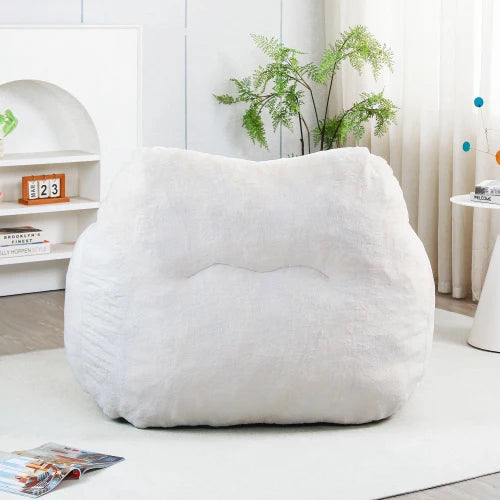 Modern Style Home Furniture Customizable Lazy Bean Bag Sofa with Space-Saving Backrest Soft Foam Filled for Bedroom Use