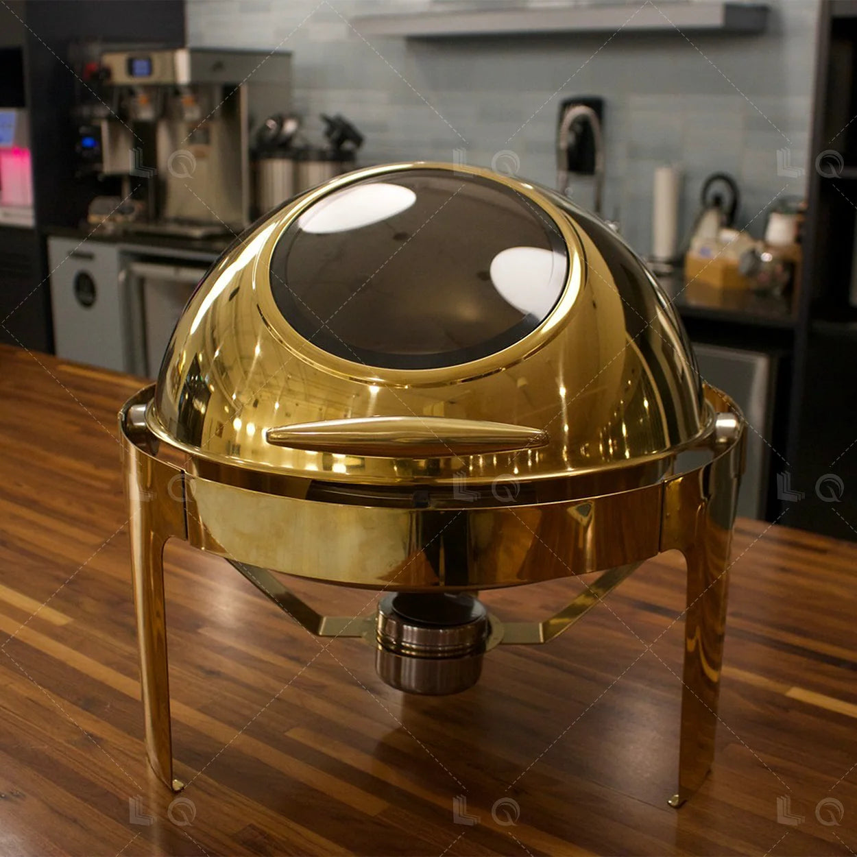 Commercial Hotel Buffet Food Warmer Stainless Steel Top Clamshell Chafing Dish Glass with Fuel Heating for Party Chafing Dishes