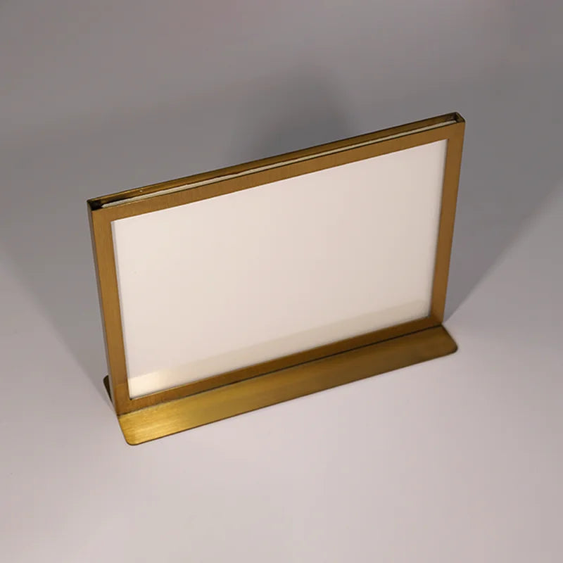 Practical Metal Desktop Menu Display Poster Board Business Card Stand for Store Office Table Decoration Accessory