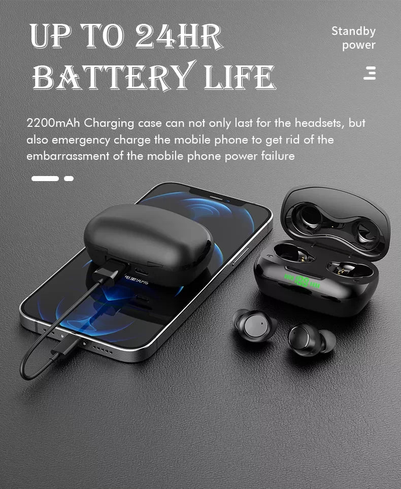 TWS-24 Gaming Headsets Low Latency Tws Earphone True Wireless Stereo Bt 5.1 Headphone Earbuds Black Phone Sports Auriculares
