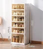 Living Room Furniture 6 Tier Foldable Plastic Shoe Rack Storage Cabinet Modern