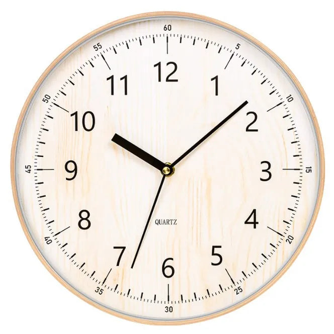 Modern Round Black Plastic Black Wall Clock  Manufacturer with Quartz Movement Custom Logo Simple Needle Display for Living Room
