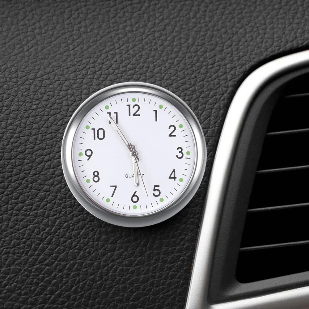 Car Clock Luminous Automobiles Internal Stick-On Mini Digital Watch Mechanics Quartz Clocks Auto Ornament Car Accessories
