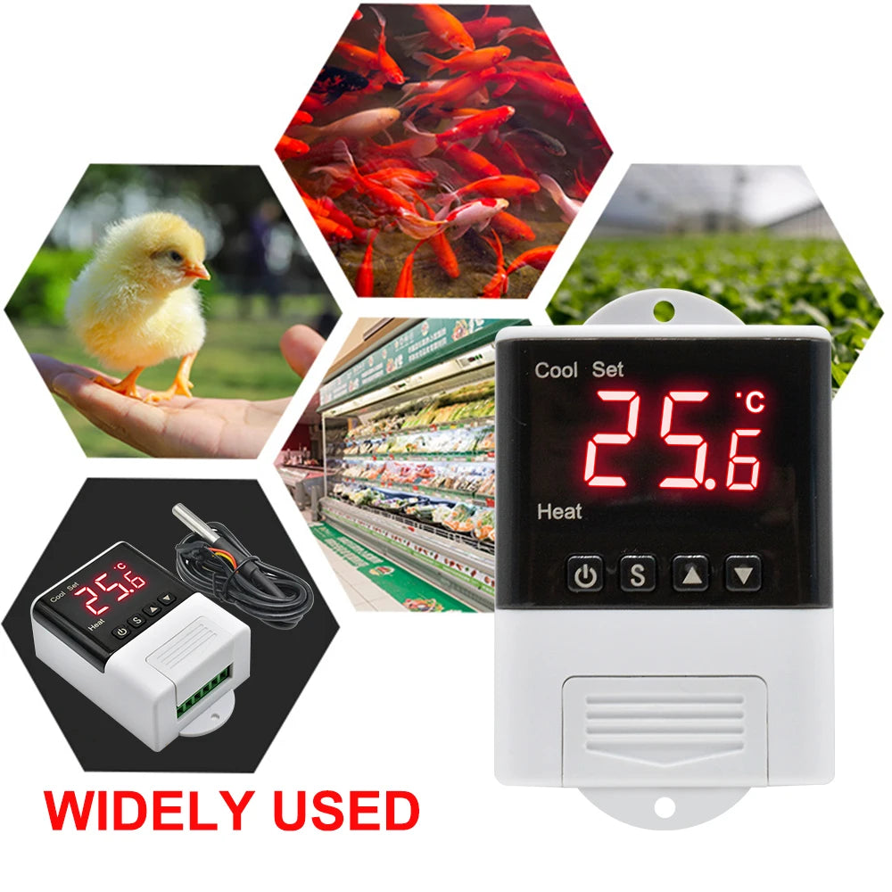 Wifi Thermostat Humidistat 12V 110V 220V Digital Temperature Humidity Controller Regulator Auto Car Incubator Thermoregulator