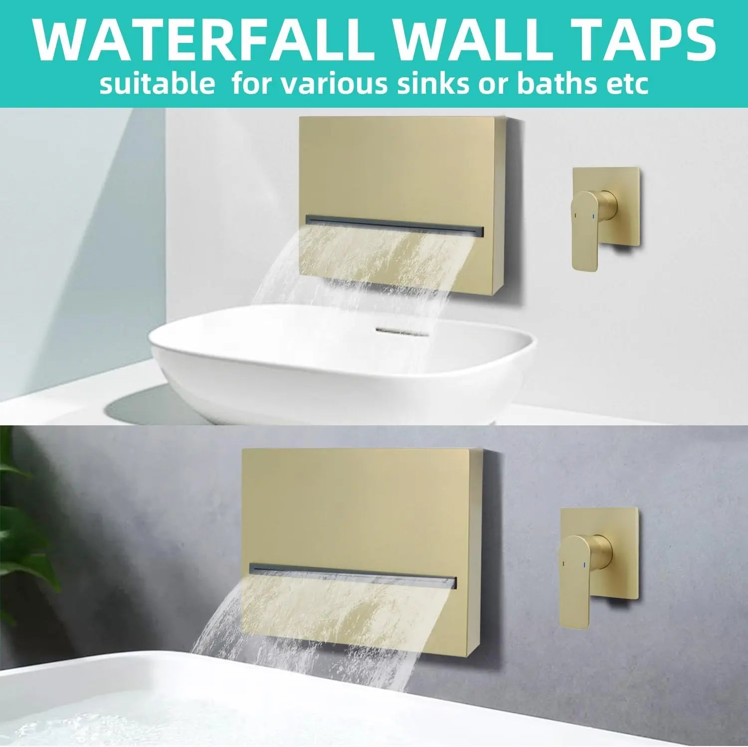 Concealed Thermostatic Shower Mixer Valve, Brass Shower Diverter Valve Flow Control Valve with LED Temperature Display