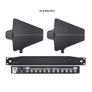 UA844+UA874 Simple Style Professional Wireless Microphone Signal Amplifier 10 Channels Antenna Distribution System