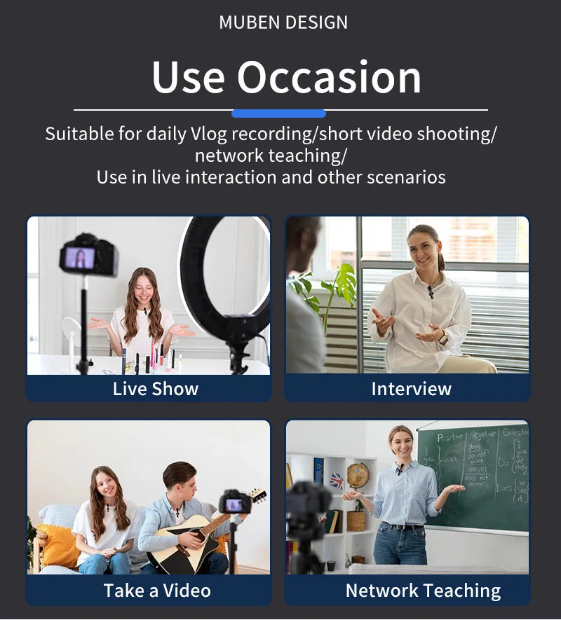 K3 2 in 1 Popular Wireless Microphone Light Ning Podcast Equipment for Mobile Phone Professional Wireless Microphone