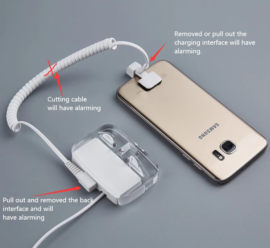 Cell Phone Retail Display Security Stand Mobile Phone Device Anti Theft Alarm Holders for Smartphone