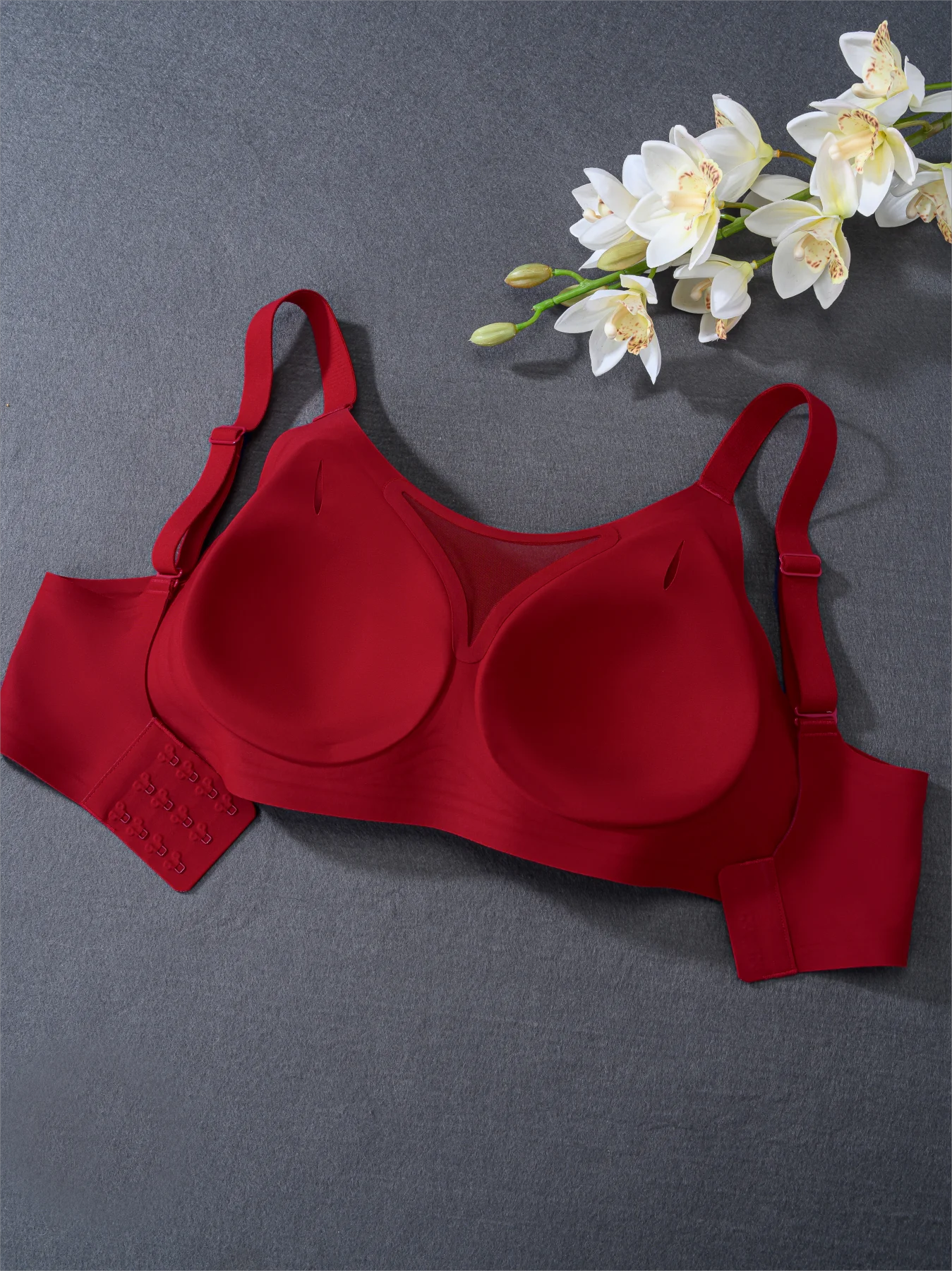 Nude Tone 4XL Wireless Bra - Seamless Jelly Support Minimizer for Full Bust Side Smoothing No-Dig Bralette with Skin Tone