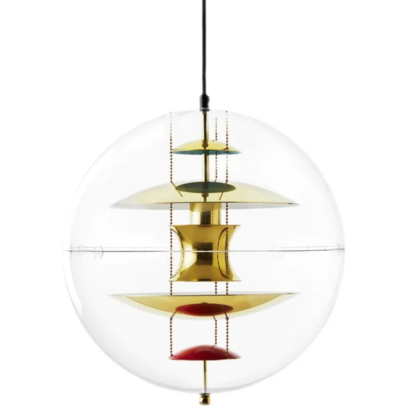 Danish Globe Spherical Planet Chandelier Designer Creative Stylish Art Decorative Planet Dining Table Lamp for Living AC Hanging
