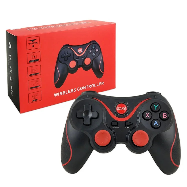 Android Smartphone Tablet PC With TV Box Holder Wireless BT 3.0 Gaming Controller Terios T3 X3 Joystick for PS3