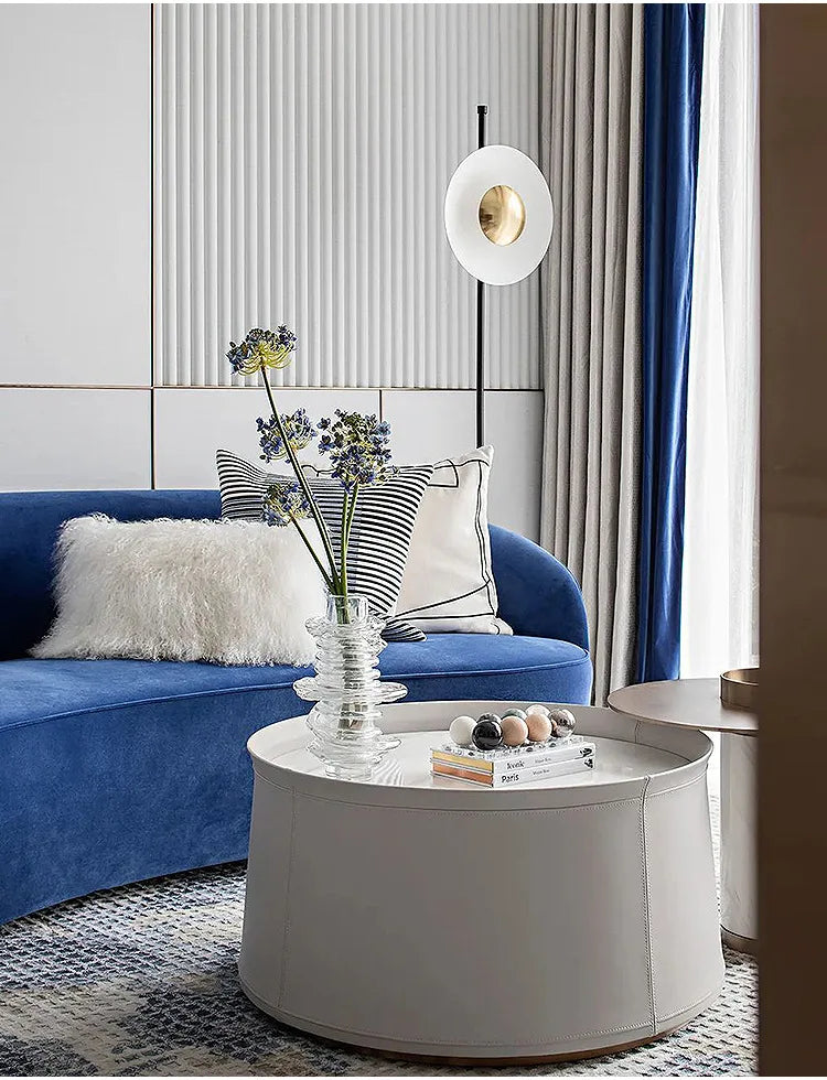Nordic Minimalist Metal Floor Lamp H175cm Round Shade Living Room Bedroom Modern Luxury Hotel Industrial Chic Reading Lamp