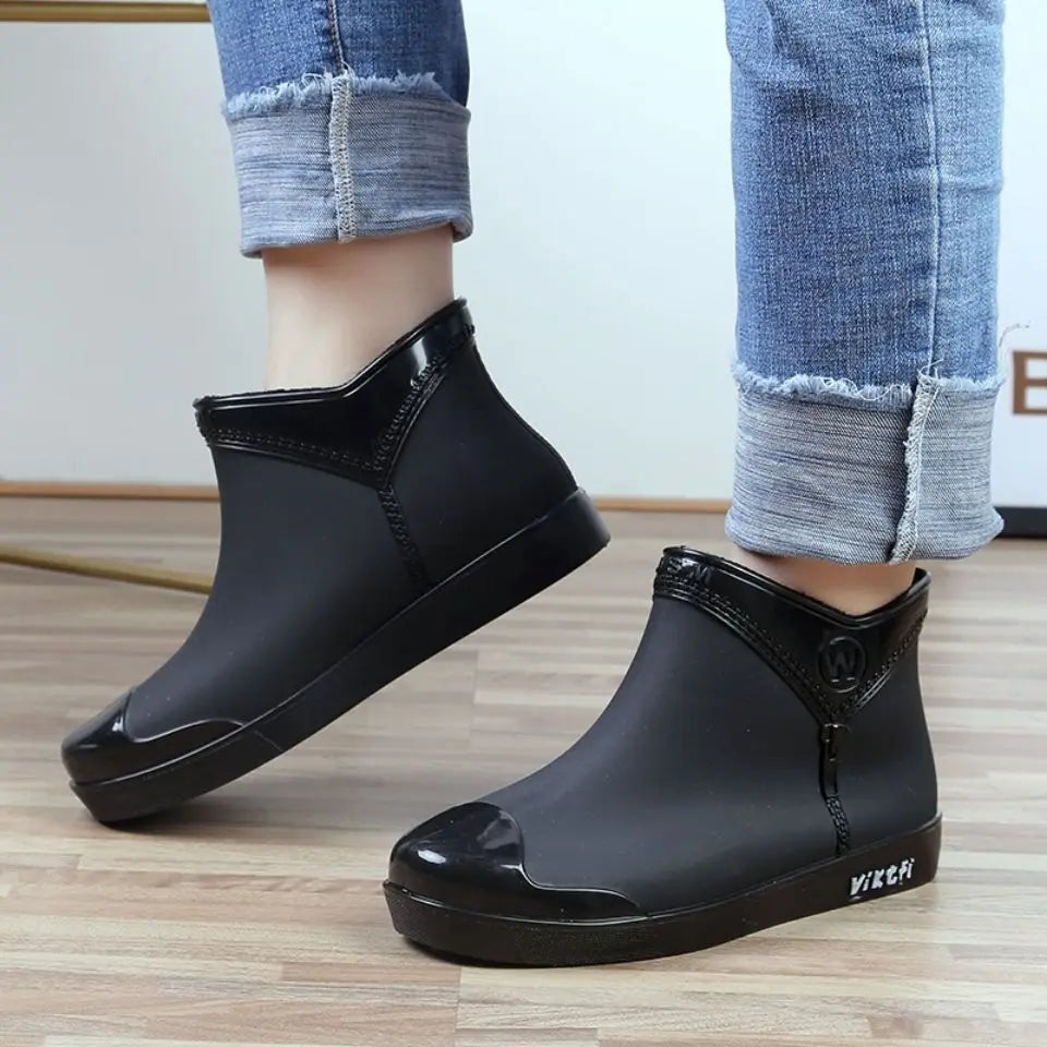 Women Waterproof Anti Slip Knee Rain Boots Fashion Style Wholesale Rubber Shoes