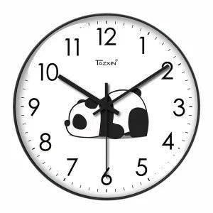 Modern Round Black Plastic Black Wall Clock  Manufacturer with Quartz Movement Custom Logo Simple Needle Display for Living Room