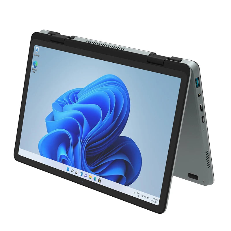 Hot Sale 11 Inch Yoga Touch Screen Cheap Laptop Intel N100 Max DDR4 32GB RAM 2TB SSD Network Computer Personal & Home Use
