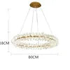 Luxury Crystal Chandeliers Adjustable Height Single Double Ring-for Hotel Lobby Villa Home Decor 3000K AC Factory Direct Sales