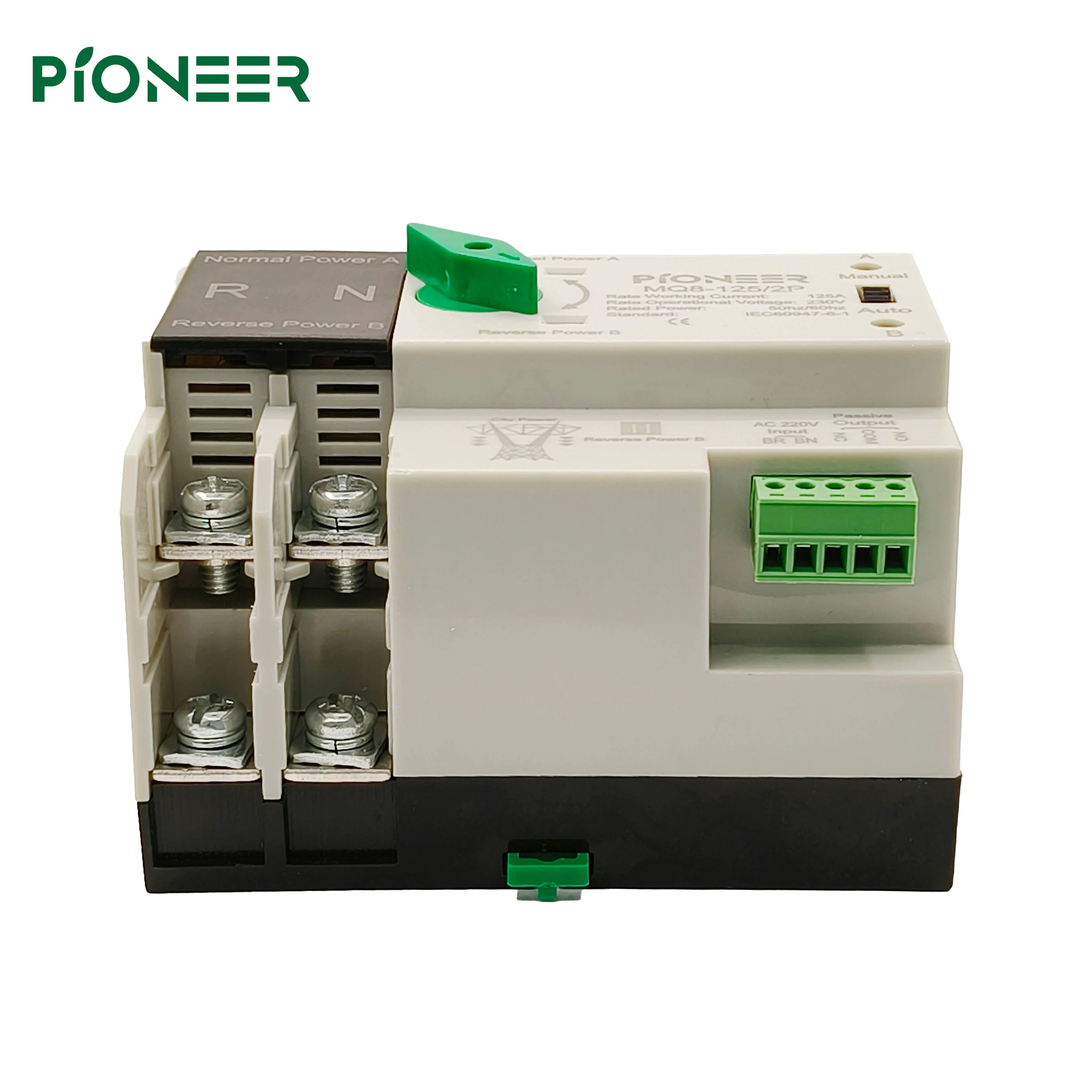Direct Factory AC ATS Dual Power 2P AC 220V 63A 100A 125A Inverter Dual Power Automatic ATS Changeover Switch