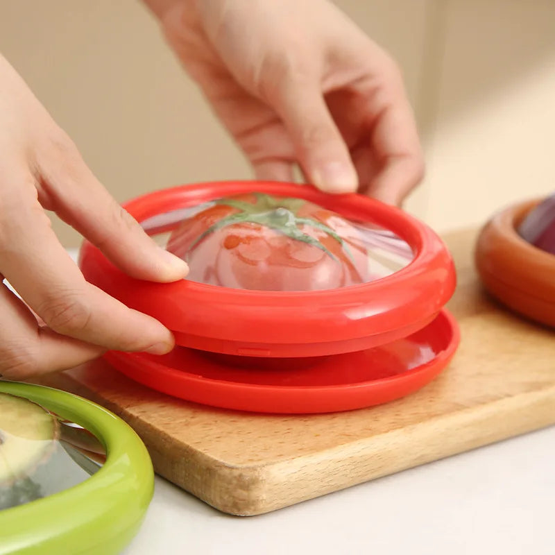 Transparent Film Sealed 1L Lunch Box Plastic Lid Semi-Refrigerated Storage for Vegetables Onions Cut Fruit Vegetable Storage