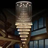 Factory Licht Luxury Crystal Chandelier Hanging Pendant Lamp for Villa Staircase Restaurant Hall Lighting