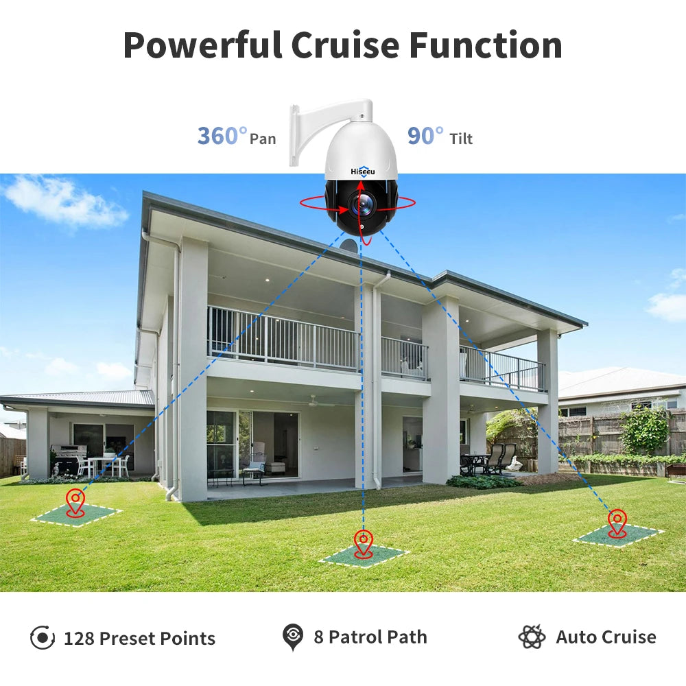 IP66 30X Optical Zoom Icsee HD Night Vision Network Cctv Outdoors Security 4k 8mp Poe Camera Ptz