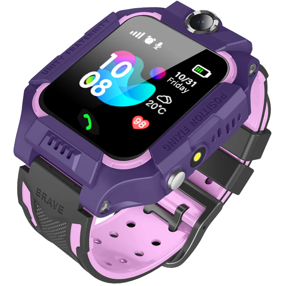 2025 Latest New square Q19 Kids Smart Watch Phone for Girls Boys Pedometer Fitness Tracker Touch Camera Anti Lost Alarm Clock