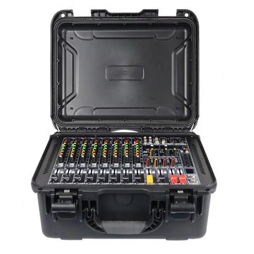 Professional Audio Mixer Console 8 Channels with 99 DSP Effects 350W Power Amplifier for DJs