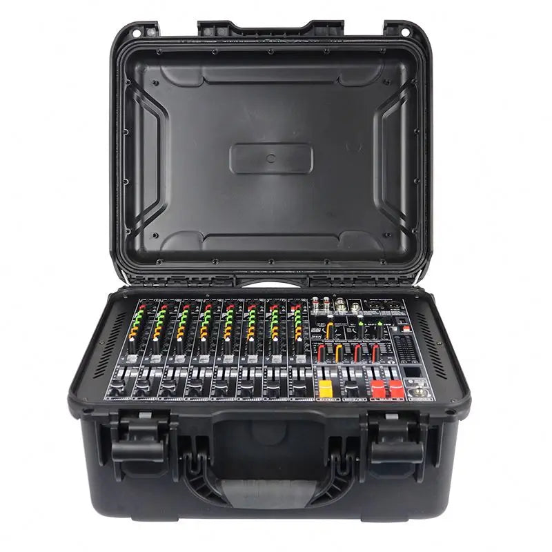 Professional Audio Mixer Console 8 Channels with 99 DSP Effects 350W Power Amplifier for DJs
