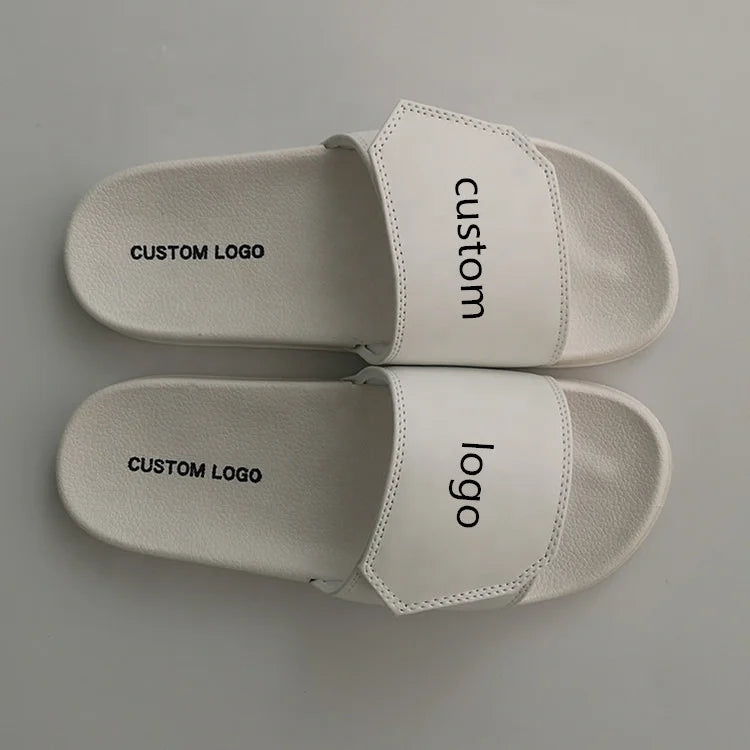 New Couple Women Family Beach Plain Custom Slide Put My logo on Mens Slipper Unisex Personalized Pool Sandals Pvc with logo