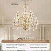 French Modern Retro Luxury Crystal Chandelier for High-End Villa Steel Ceiling Mounted for Living Dining Bedroom AC Zhongshan