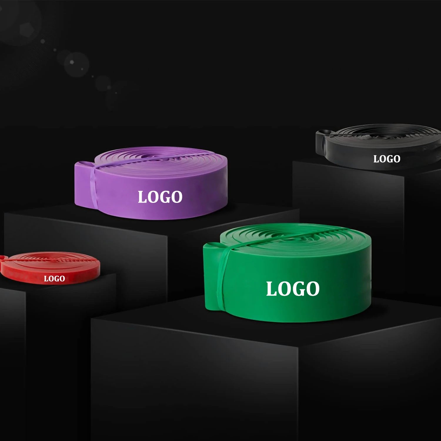Natural Latex Strength Loop Resistance Gym Fitness Bands Red Elastic Home Workout Equipment Training Yoga Exercise Power Band