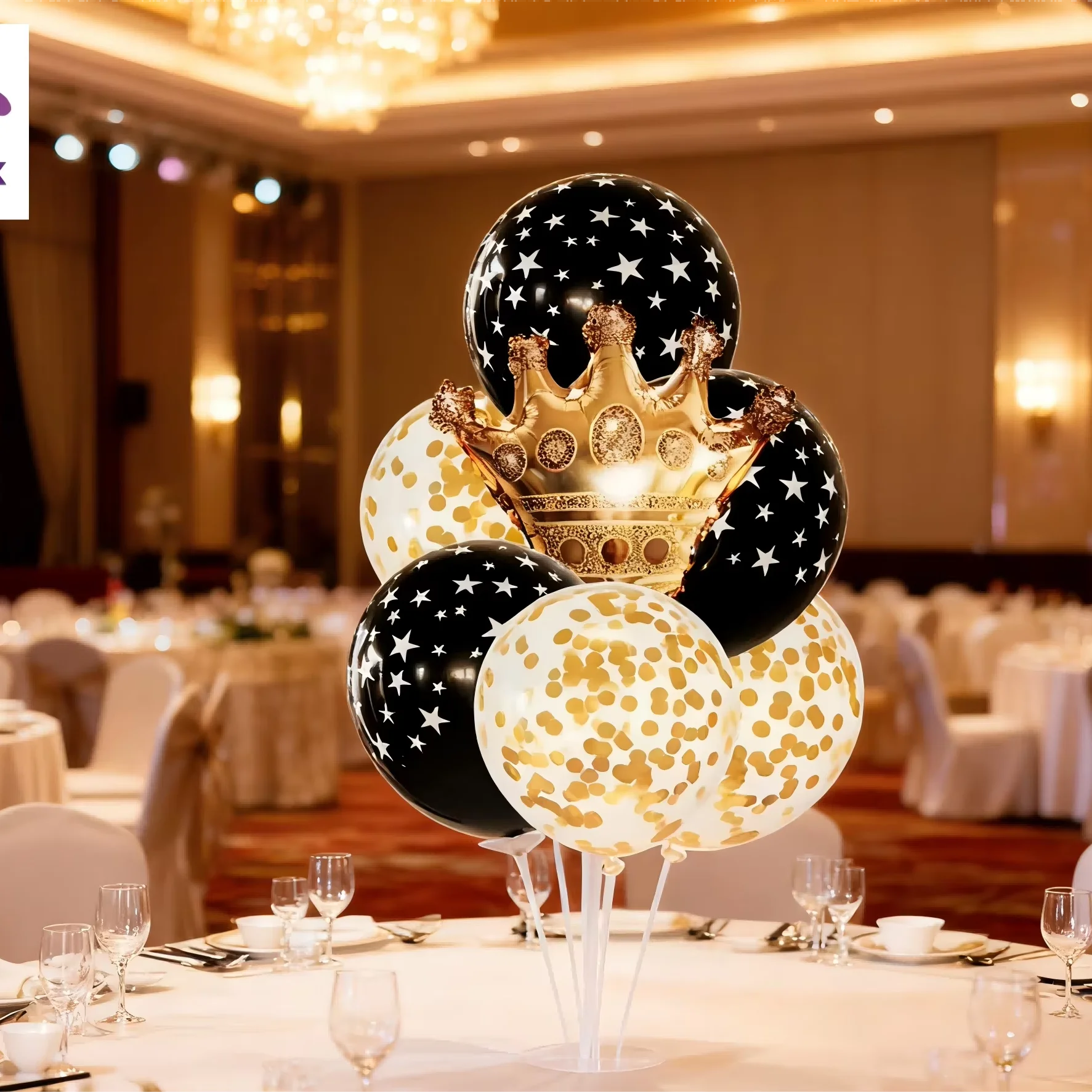 12 Sets of Balloon Stands for Table Float Without Helium Tank Balloon Decorations for Birthday Party Wedding Festival Xmas