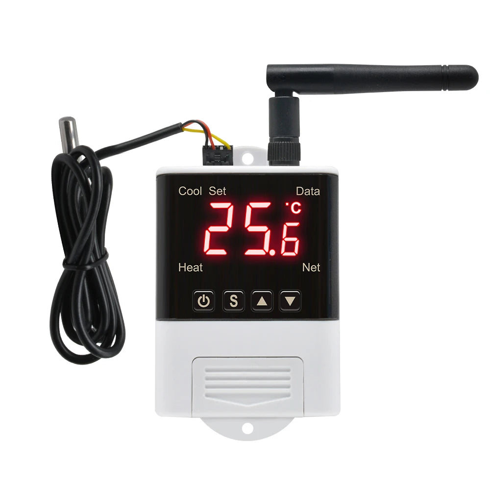 Wifi Thermostat Humidistat 12V 110V 220V Digital Temperature Humidity Controller Regulator Auto Car Incubator Thermoregulator