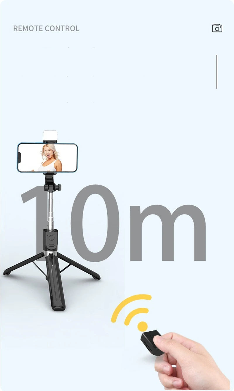 170cm Tall Selfie Stick Combines Tripod & LED Light Versatile Phone Holder for Smart Devices