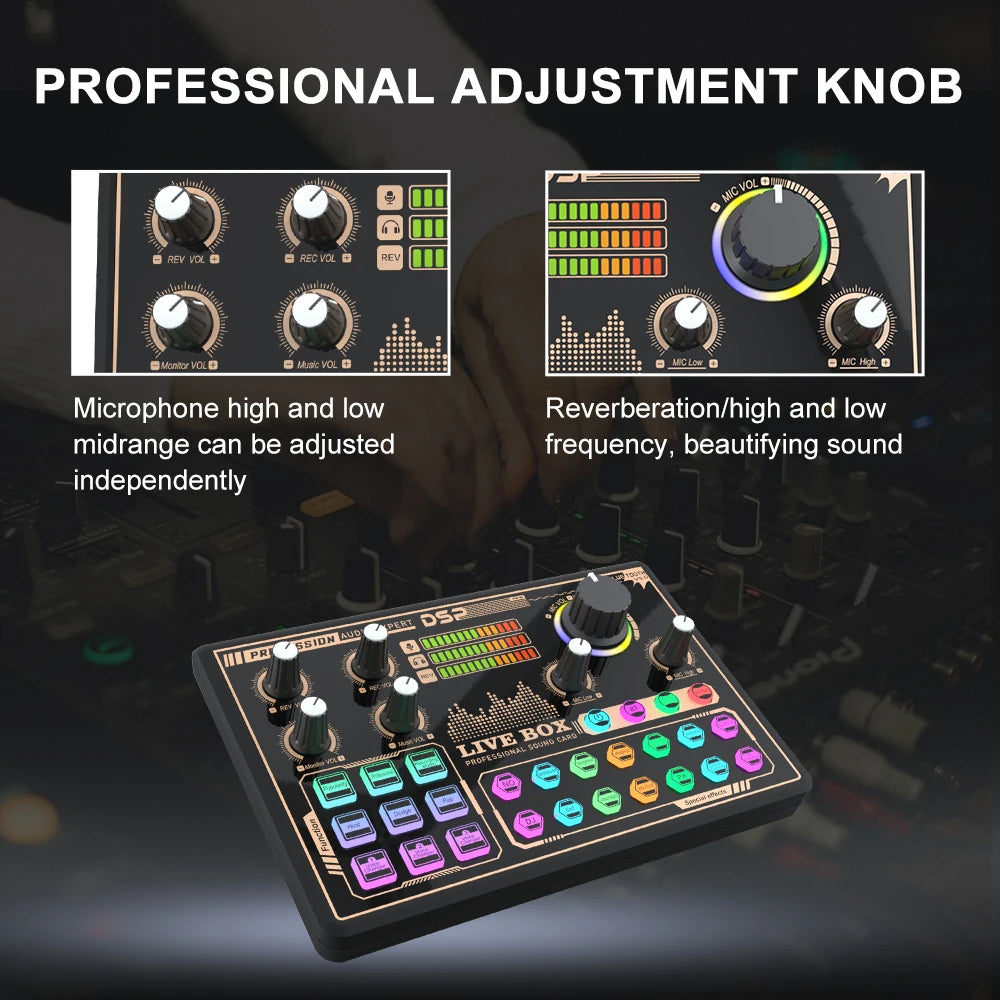 Professional Podcast Equipment Recording Studio Live Broadcast with Noise Reduction for Live Streaming Record Podcasting