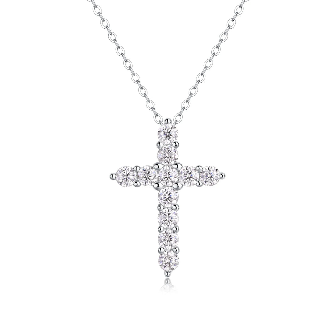 VVS1 Clarity 925 Silver Cross Moissanite Pendant  Fine Jewelry Lab Created GRA Certified D Moissanite Diamond Pendant