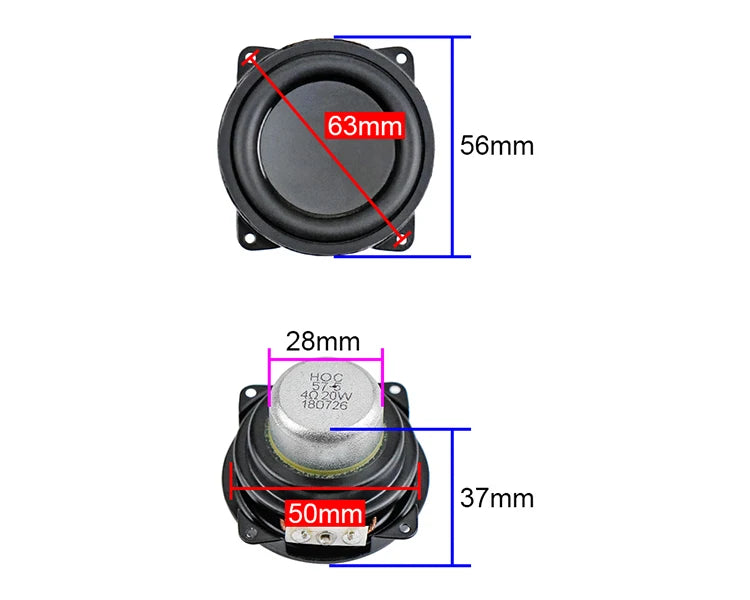 2 Inch Full Range Speaker 4OHM 20W Neodymium Tweeter Mid Bass Loudspeaker Built-in Type For Harman Kardon High-end Audio 2pcs