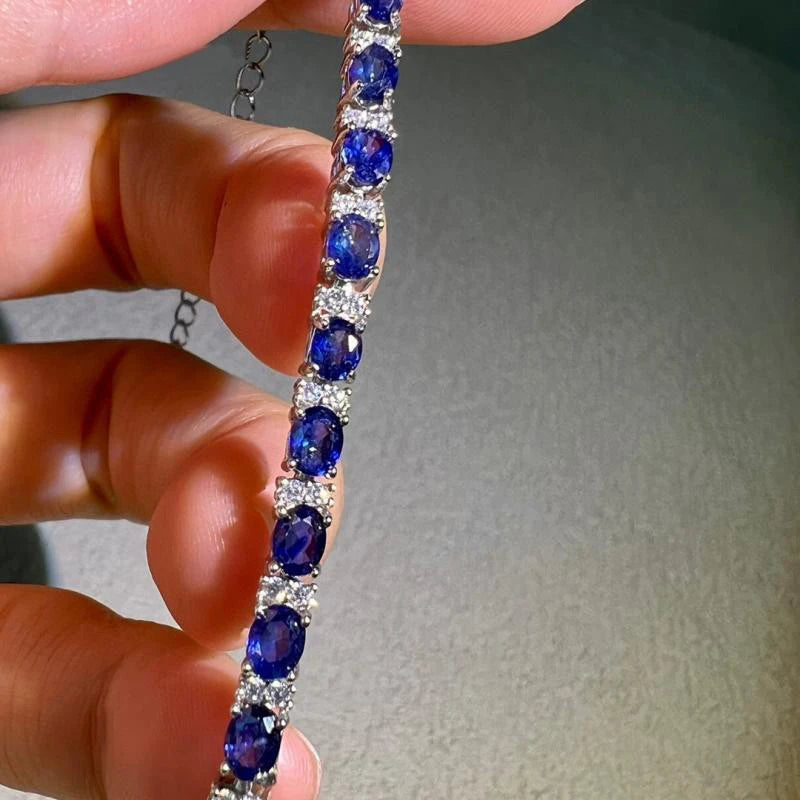 Exquisitely Crafted Fine Jewelry 925 Sterling Silver  Adjustable Ruby  Gemstone Woman Bracelet