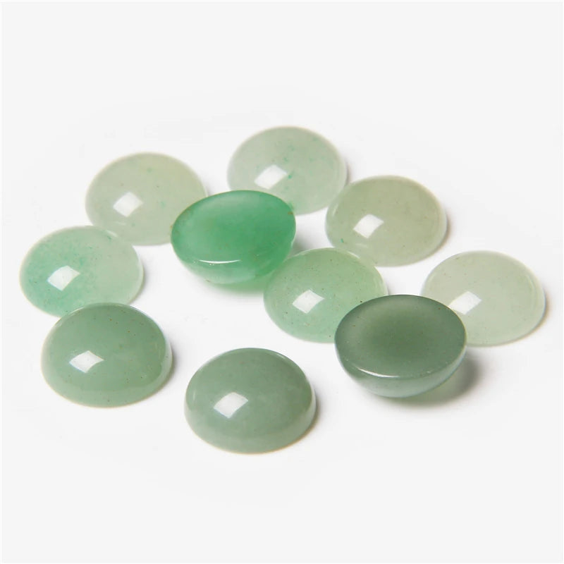4/6/8/10/12/14mm Natural Stone Cabochon Round Semi-precious Cameo Fit DIY Ring Earring Bracelet Jewelry Making Finding 10pcs/lot