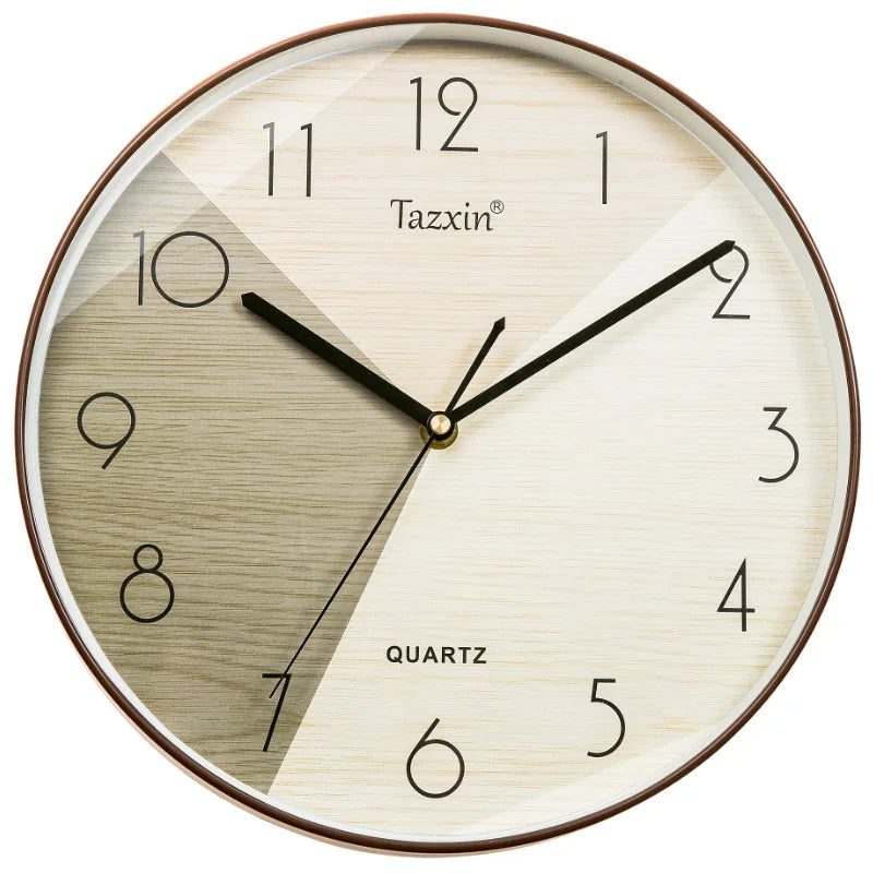 Modern Round Black Plastic Black Wall Clock  Manufacturer with Quartz Movement Custom Logo Simple Needle Display for Living Room