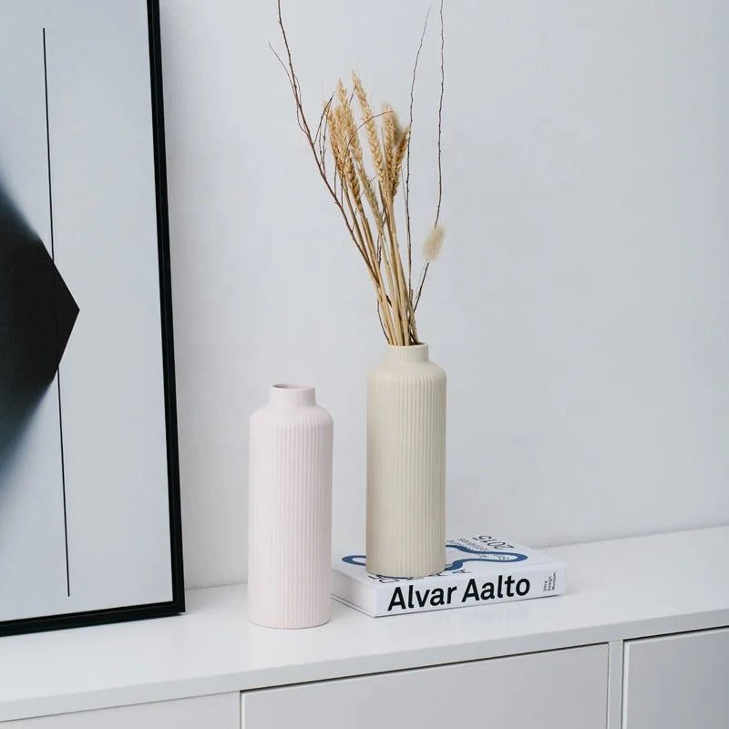 YBH Home Decor Striped Table Porcelain Vases High Demand Import Products Ceramic Vase Home Decor Vases Import From China