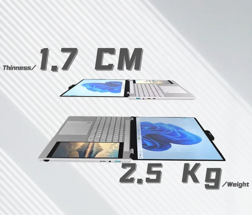 512GB SSD Personal & Home Laptops Computer Cheap Business Laptop Custom logo CPU N150 Win11 15.6+7inch Netbook