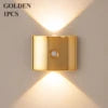 Morden Wireless Magnetic Motion Sensor Wall Light RGB Smart Home USB Rechargeable Night Light Bedroom Bedside LED Wall Lamps