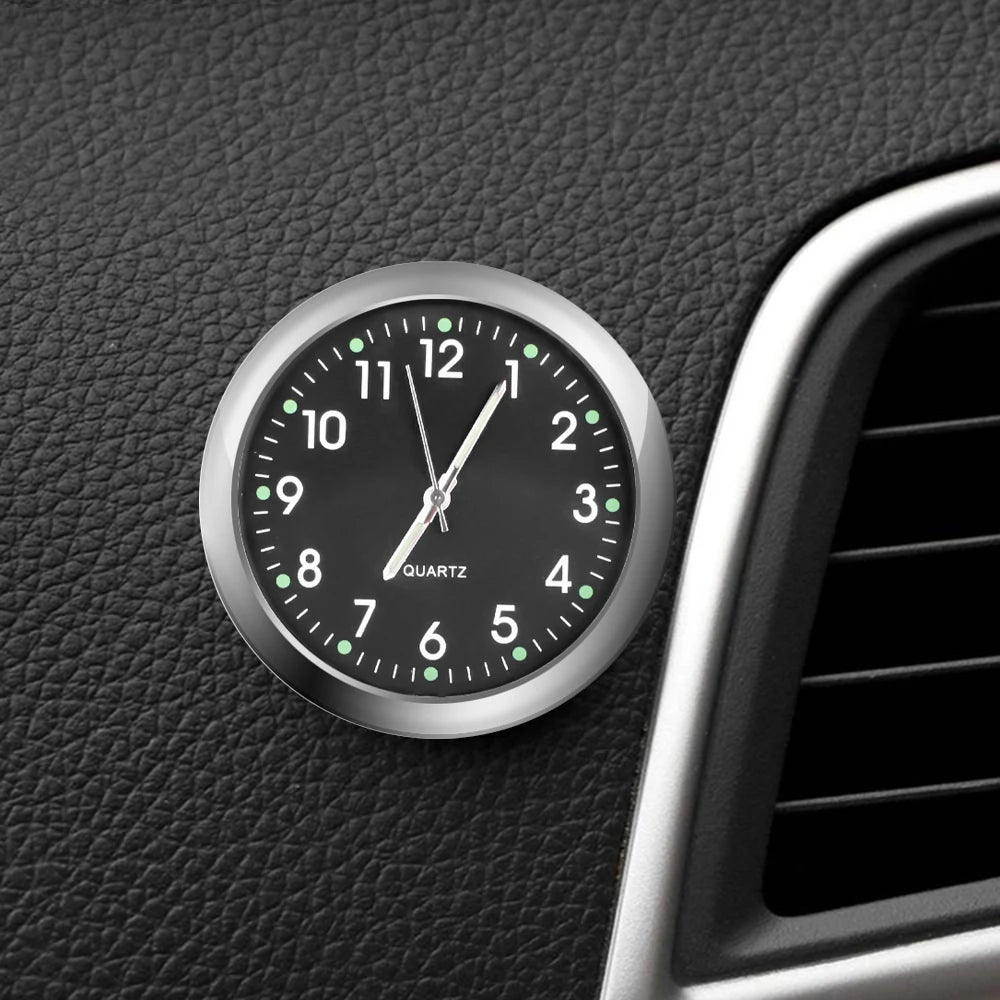 Car Clock Luminous Automobiles Internal Stick-On Mini Digital Watch Mechanics Quartz Clocks Auto Ornament Car Accessories